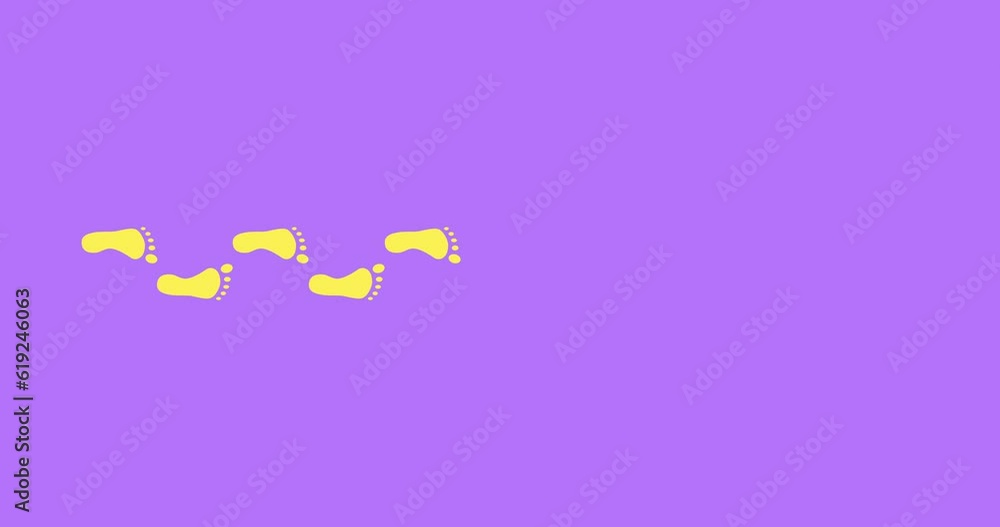 Feet loader loop animation. 4K resolution animation. Human foot print ...