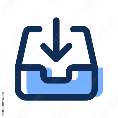 inbox filled line icon