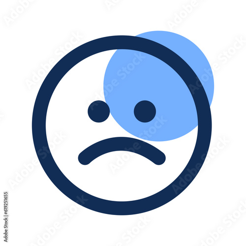 sad filled line icon