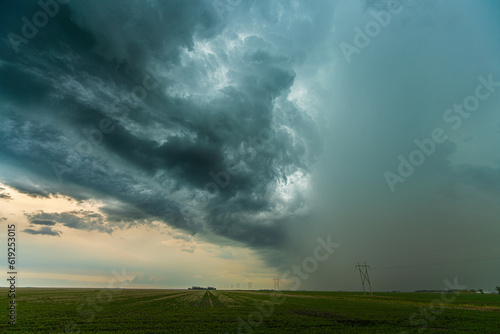 Summer thunder storm clouds over the prairies © Steve