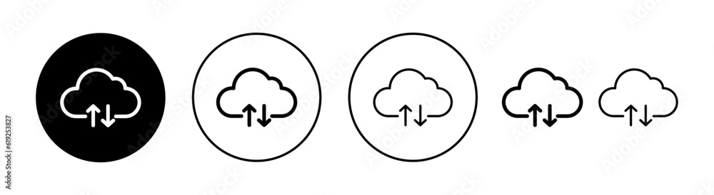 Cloud icon set for web and mobile app. cloud sign and symbol Cloud icon set for web and mobile app. cloud sign and symbol