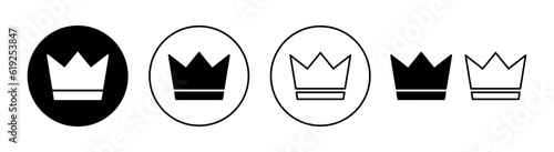 Crown icon set for web and mobile app. crown sign and symbol