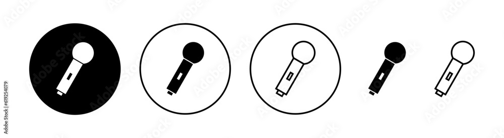 Microphone icon set for web and mobile app. karaoke sign and symbol Microphone icon set for web and mobile app. karaoke sign and symbol