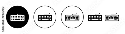 Keyboard icon set for web and mobile app. keyboard sign and symbol