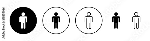 Man icon set for web and mobile app. male sign and symbol. human symbol