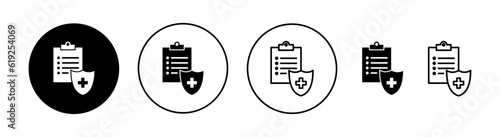 Medical insurance icon set tor for web and mobile app. health insurance sign and symbol