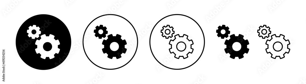 setting Icon set for web and mobile app. Cog settings sign and symbol. Gear Sign setting Icon set for web and mobile app. Cog settings sign and symbol. Gear Sign