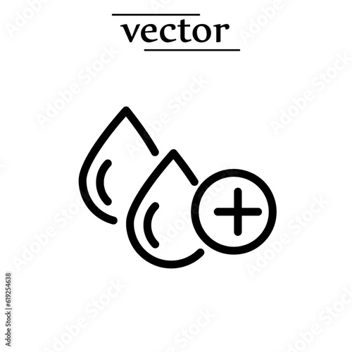 clean water quality line icon, simple natural eco outline flat design vector pictogram,.eps