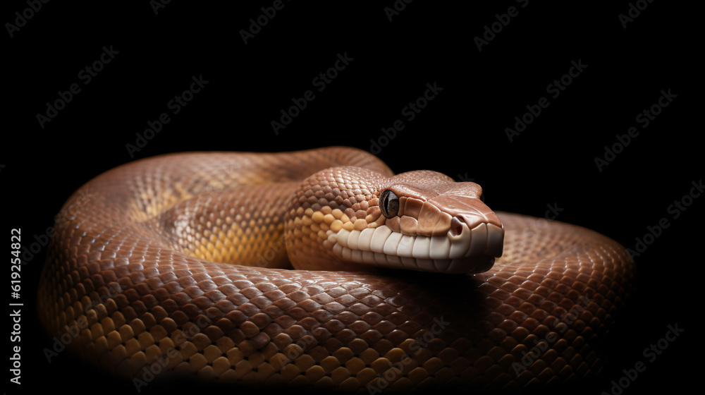 Obraz premium close up of a snake reptile animal nature wildlife generative ai