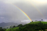 Double rainbow in the mountain
