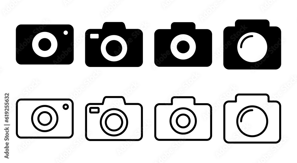 Camera icon set illustration. photo camera sign and symbol. photography icon. Camera icon set illustration. photo camera sign and symbol. photography icon.