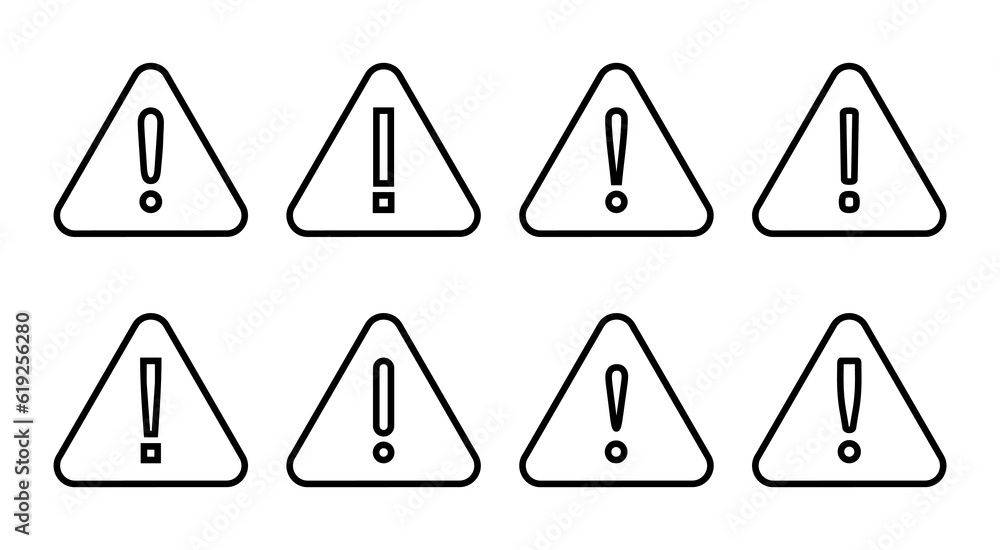 Exclamation danger sign illustration. attention sign and symbol. Hazard warning attention sign Exclamation danger sign illustration. attention sign and symbol. Hazard warning attention sign