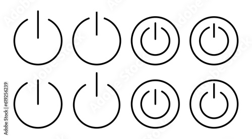 Power icon set illustration. Power Switch sign and symbol. Electric power
