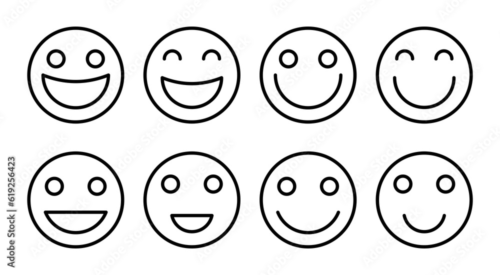 smile icon set illustration. smile emoticon icon. feedback sign and symbol smile icon set illustration. smile emoticon icon. feedback sign and symbol