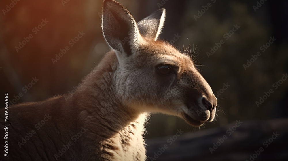 Fototapeta premium kangaroo animal wildlife nature mammal generative ai