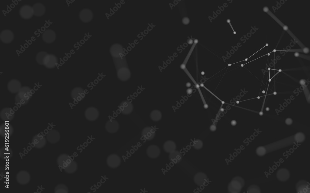 Abstract background. Molecules technology with polygonal shapes, connecting dots and lines. Connection structure. Big data visualization. Abstract background. Molecules technology with polygonal shapes, connecting dots and lines. Connection structure. Big data visualization.