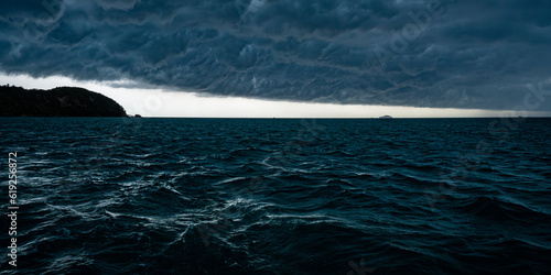 View of tropical ocean stor...