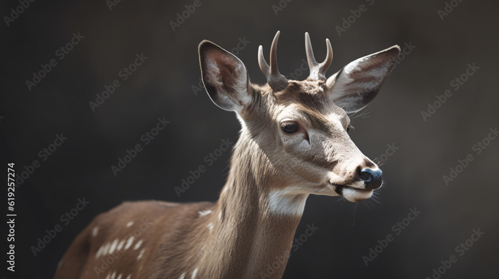 deer in the woods animal wildlife mammal nature generative ai