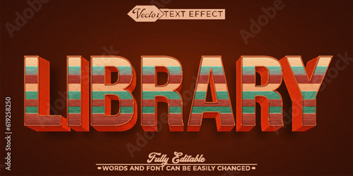 Ancient Library Vector Editable Text Effect Template