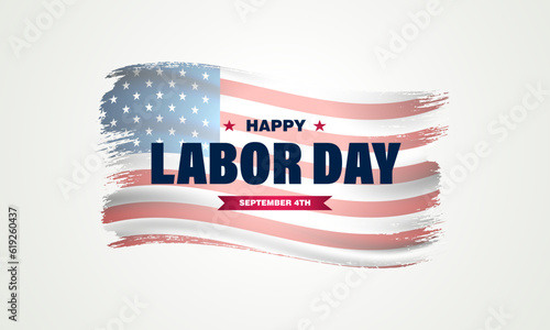 Happy labor day in United States of America background vector illustration