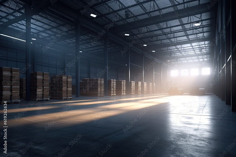 cluttered warehouse filled with stacked boxes and crates cluttered warehouse filled with stacked boxes and crates