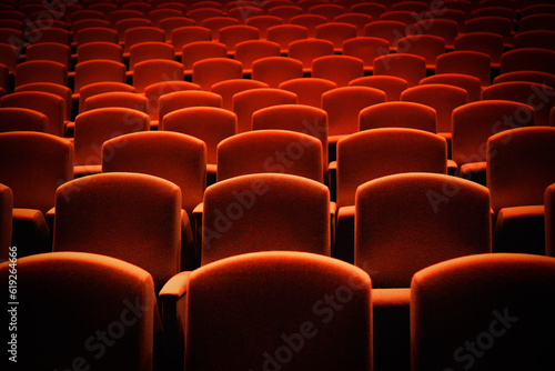 Empty red theater seat