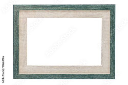Green picture frame on a tranparent background