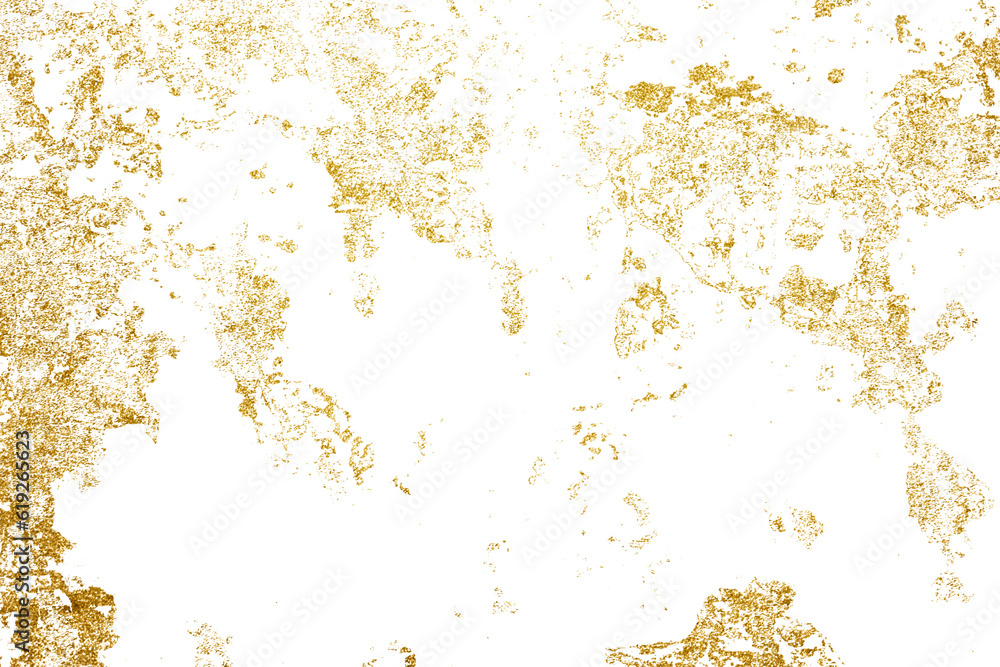 Gold splashes Texture on transparent background. Grunge golden ...