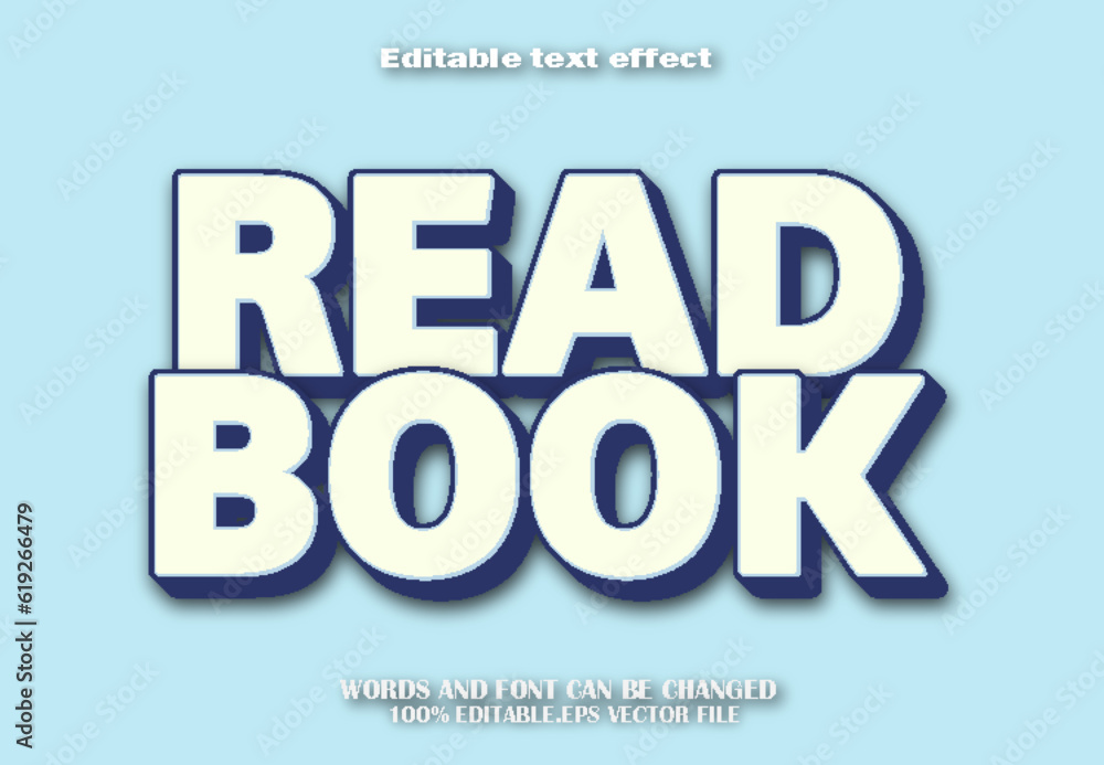 Read Book Editable Text Effect 3d Cartoon Style Read Book Editable Text Effect 3d Cartoon Style