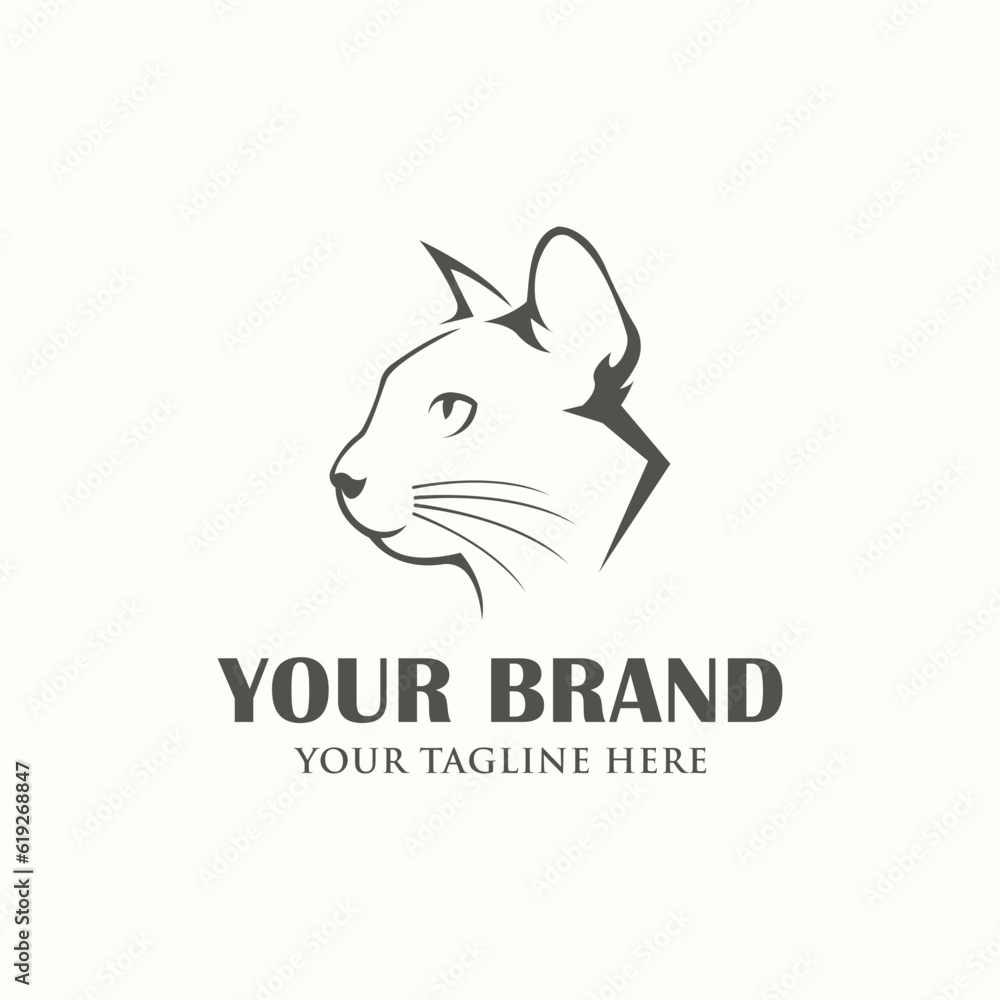 Obraz premium Cat logo design vector