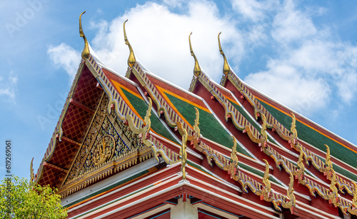 Historic Wat Suthat Buddhist Temple in Bangkok photo