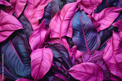 a pink leaves  in the style of new american color photography  sumatraism  tropical symbolism.. Generative AI