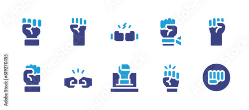 Empowerment icon set. Duotone color. Vector illustration. Containing fist, empowerment, fight, hand, fist bump.