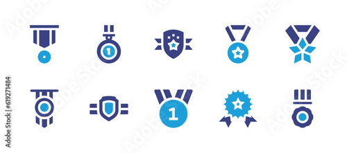 Medal icon set. Duotone color. Vector illustration. Containing medal  badge  award.