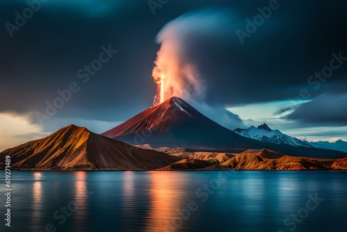 Volcanoes originating from the top of mountains