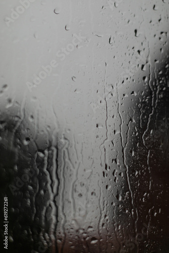 Rain drops on a window glass overlay frame texture 