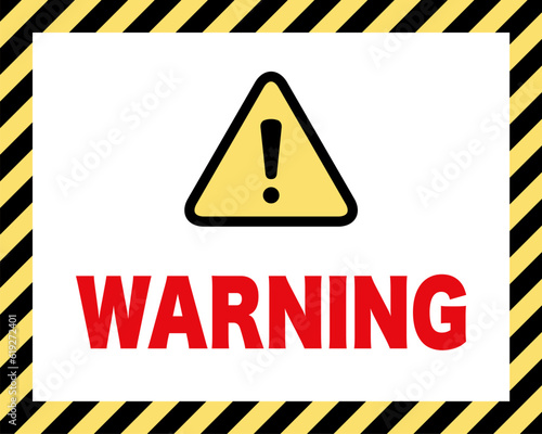 WARNING：注意喚起の案内板（英語）
