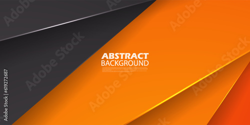 Abstract orange and gray papercut on geometric background design. Modern overlap futuristic background vector illustration with shadow. Eps10 vector