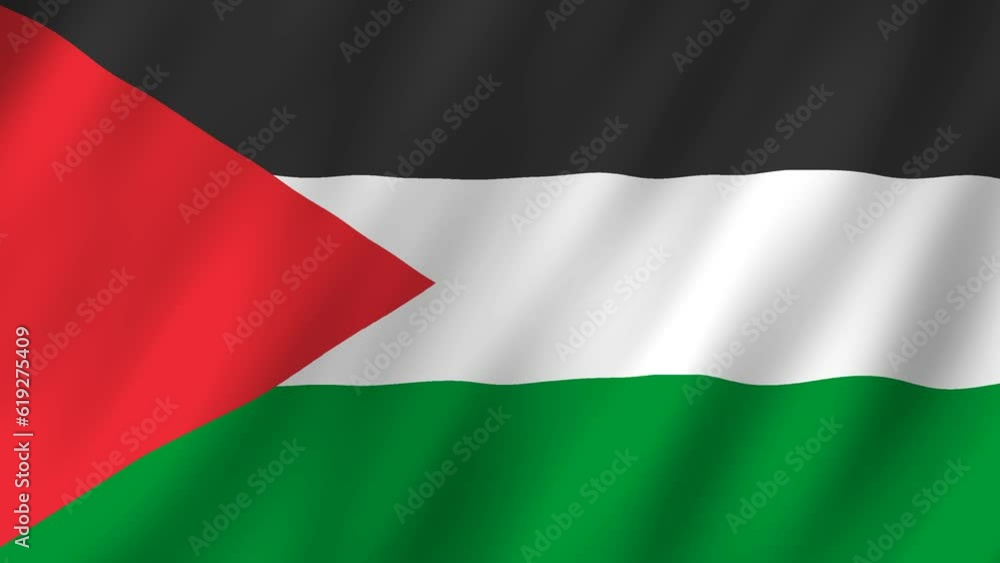 Flag of the Palestine waving animation. looping National Palestine flag animation background 4k Flag of the Palestine waving animation. looping National Palestine flag animation background 4k