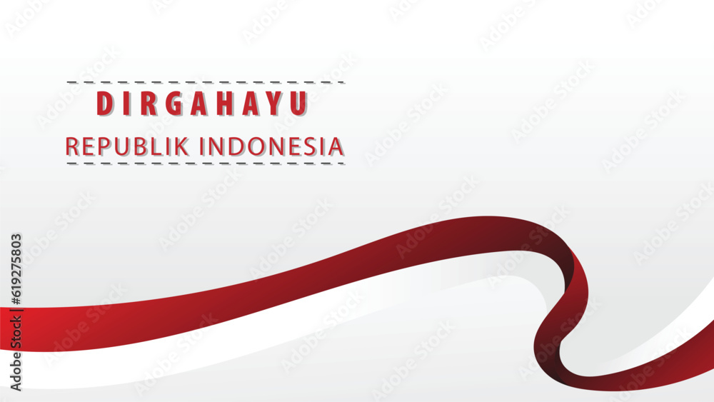 Red and white wallpaper banner poster template design for Indonesia independence day celebration minimalist theme Red and white wallpaper banner poster template design for Indonesia independence day celebration minimalist theme