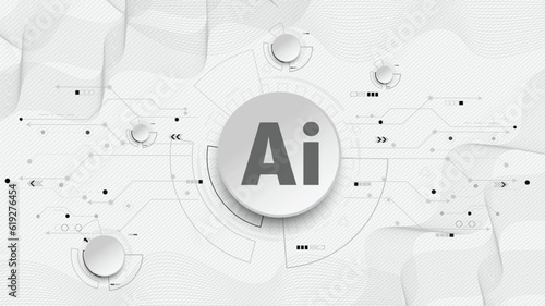 Chatbot OpenAi and line technology network background. Smart AI or Artificial Intelligence vector illustration using.Digital technology and Abstract background concept.