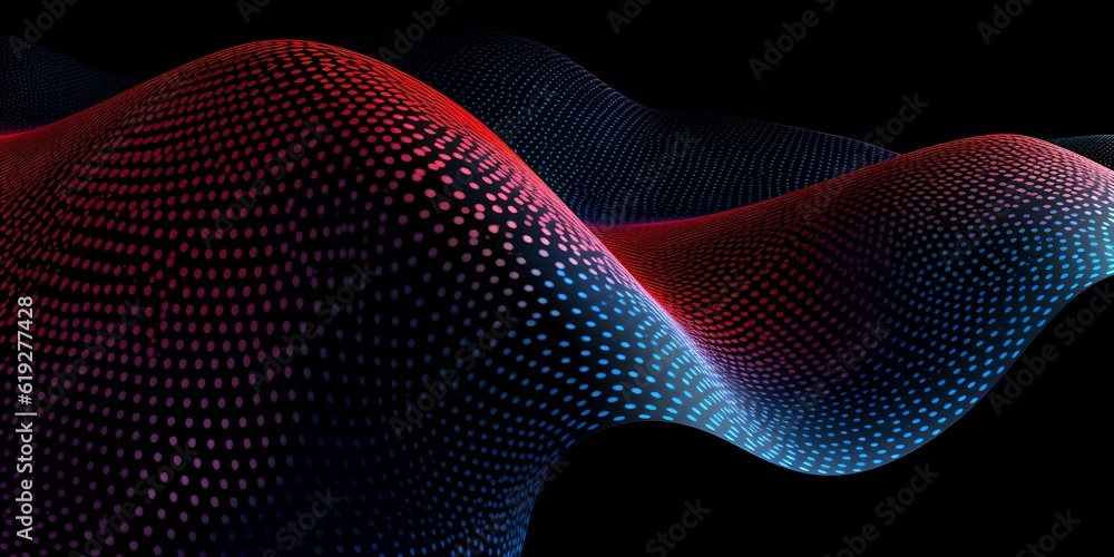 a black background with a red and blue wave a black background with a red and blue wave