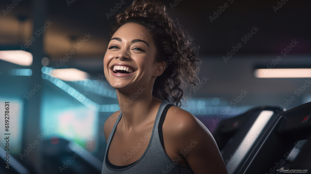 Smiling 30 year old woman at the gym Smiling 30 year old woman at the gym
