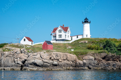 Nubble Lighthouse, Cape Neddick Point, York Maine, USA.