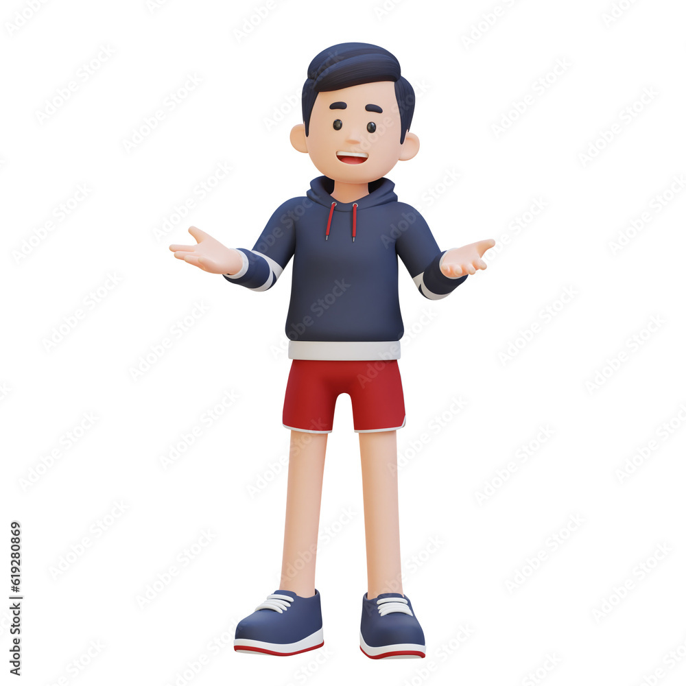 3D Sportsman Character Engaging in Conversations for a Dynamic Lifestyle 3D Sportsman Character Engaging in Conversations for a Dynamic Lifestyle