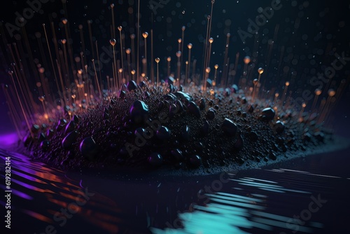 Abstract background beautiful futuristic crystals with sharp edges AI