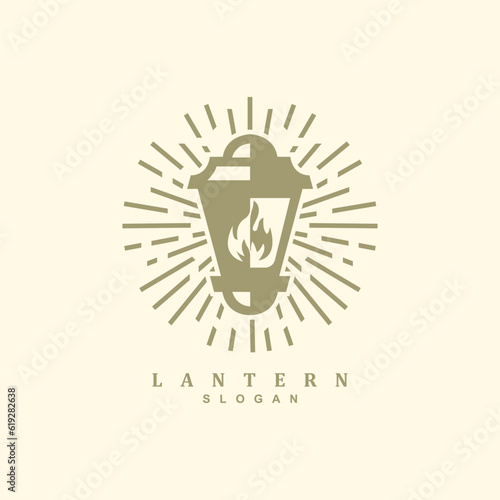 Bright and shine lantern lamp logo design for your brand or business