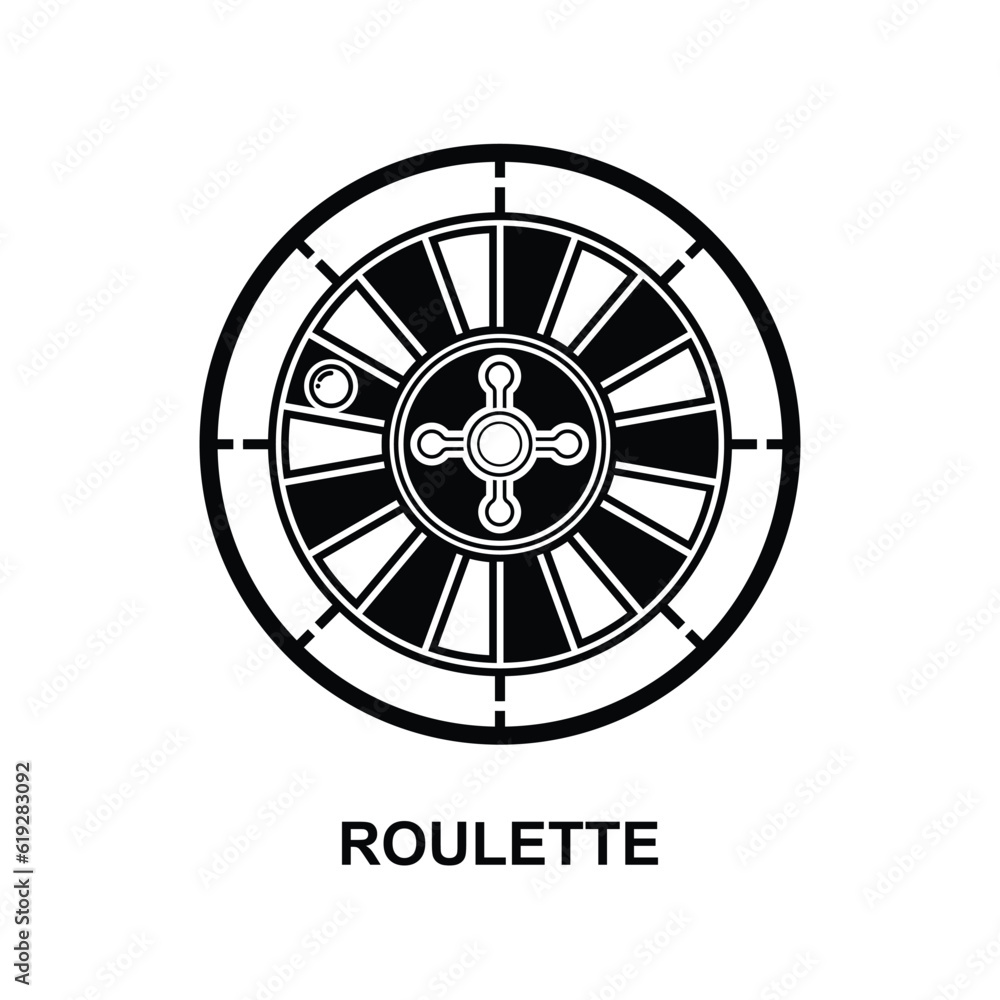 Roulette wheel fortune icon isolated on background vector illustration. Roulette wheel fortune icon isolated on background vector illustration.