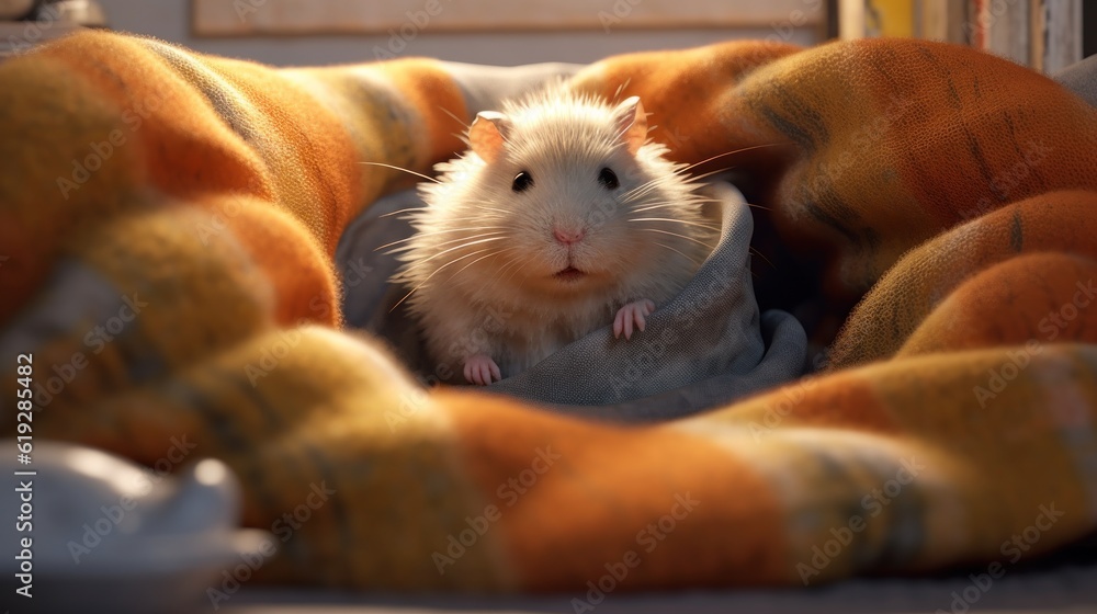 Obraz premium hamster in a hand