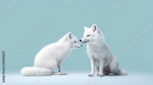 two white cat